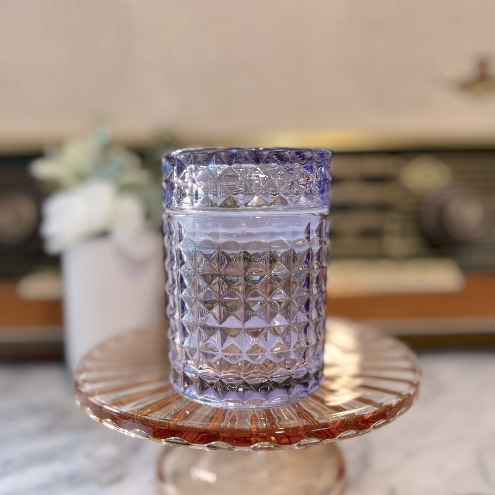 ✨NEW💜Target Bullseye Playground 2024 Purple Glass Trinket Box💎 - Picture 7 of 11